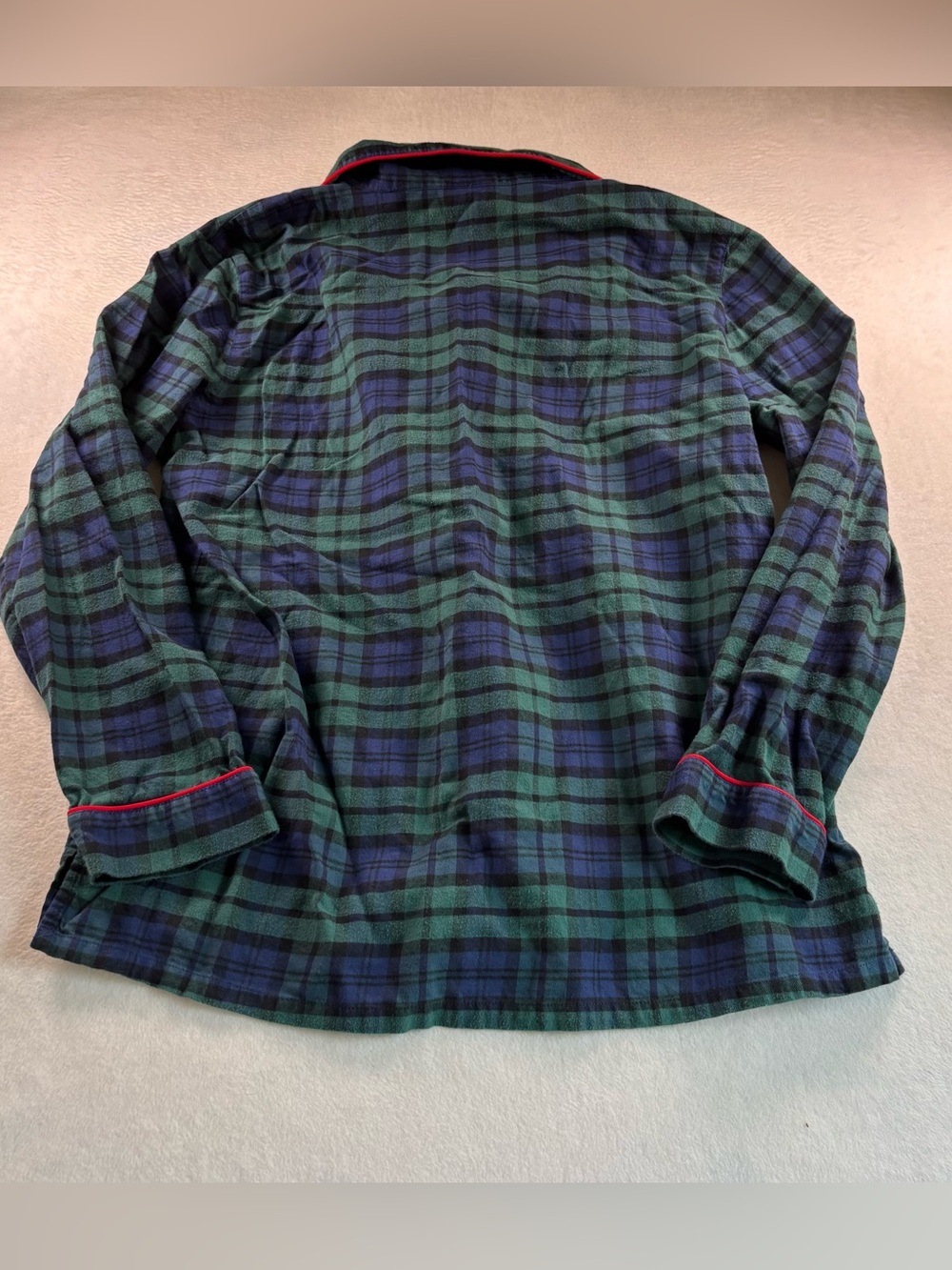 Vineyard Vines Green & Navy Plaid Lounge Pajama Pants with Red Trim - Picture 10 of 10